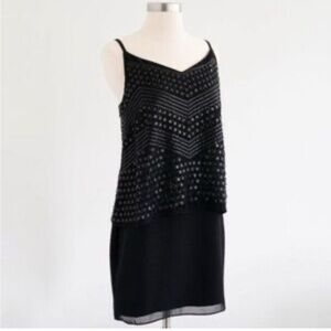 Laundry By Shelli Segal Sequins Black Sleeveless Dress sz 8